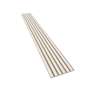 Lamele na szarym filcu Beż 30x2,4x275 cm LEO