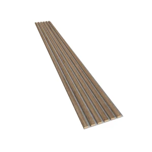 Lamele na szarym filcu Dąb Ciemny 30x2,4x275 cm LEO