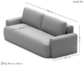 Sofa Cloud z funkcją spania 230 cm MP Nidzica 8