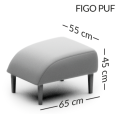 Fotel Figo z pufą MP Nidzica - Zestaw 4