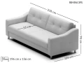 Sofa Rimini z funkcją spania 218 cm MP Nidzica 15