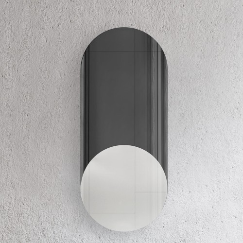 Lustro okrągłe Valentina Grafit