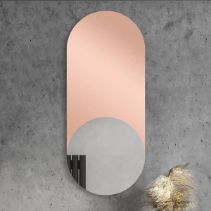 Lustro okrągłe Valentina Rose Gold