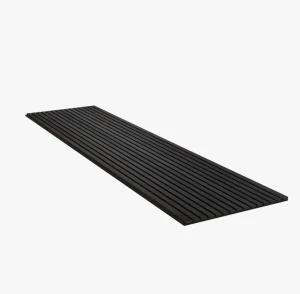 Akupanel 60x240 cm Czarny Popiół - lamele na czarnym filcu Woodupp