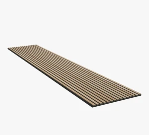 Akupanel 60x300 cm Dąb Rustykalny Naturalny - lamele na czarnym filcu Woodupp