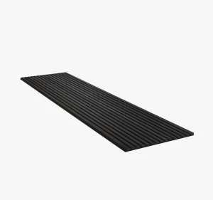 Akupanel 60x300 cm Czarny Popiół - lamele na czarnym filcu Woodupp