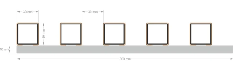 Lamele Elewacyjne - Panel 5 lameli - Dąb miodowy.jpg