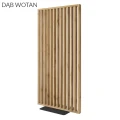 Ścianka z lameli działowa na podstawie - Dąb Wotan 99x200,5cm L3D 4