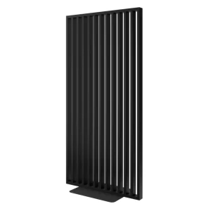 Ścianka z lameli działowa na podstawie - Czarna 99x200,5cm L3D