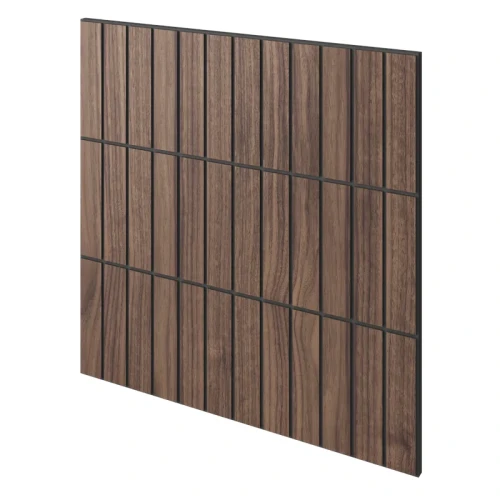 Panel frezowany fornir orzech amerykański 60x60 - Barcelona L3D