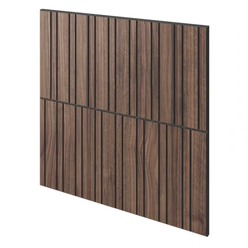 Panel frezowany fornir orzech amerykański 60x60 - Amsterdam L3D