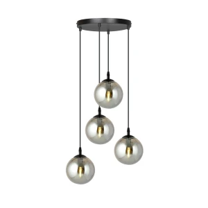 Lampa wisząca COSMO 4 BL PREMIUM GRAFIT Grafitowe klosze