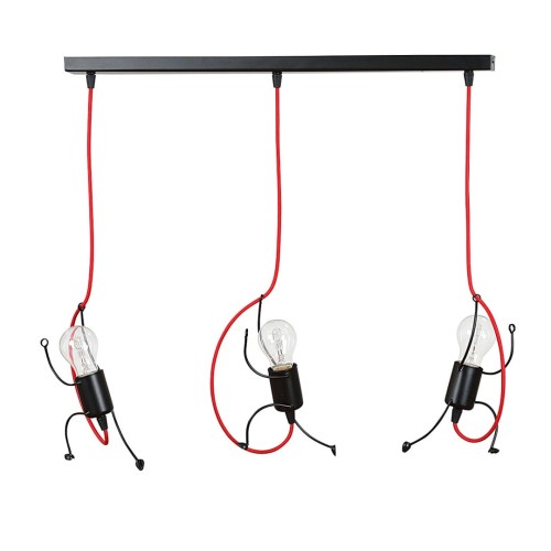 Lampa wisząca BOBI 3 BLACK dziecięca