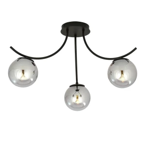 Plafon sufitowy BOSTON 3 BLACK/GRAFIT