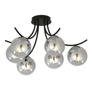 Plafon sufitowy BOSTON 6 BLACK/GRAFIT