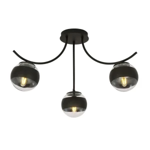 Plafon sufitowy BOSTON 3 BLACK/STRIPE
