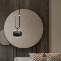 Lampa wisząca GLAM 1 BLACK/STRIPE czarna ze szklanym kloszem 3