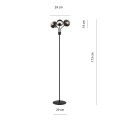 Lampa podłogowa NOVA LP3 BLACK/STRIPE 5