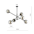 Lampa sufitowa LINEAR 6 BLACK/GRAFIT 8