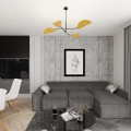 Lampa wisząca LOTUS 4 BL MUSTARD 5