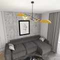 Lampa wisząca LOTUS 4 BL MUSTARD 6
