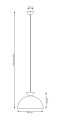 Lampa wisząca LUNARO 1L BL WHITE/BLACK 7