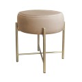 Taboret tapicerowany Pola podstawa złota 1