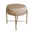 Taboret tapicerowany Pola podstawa złota 2