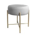 Taboret tapicerowany Pola podstawa złota 6