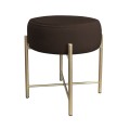 Taboret tapicerowany Pola podstawa złota 7