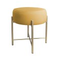 Taboret tapicerowany Pola podstawa złota 9