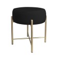 Taboret tapicerowany Pola podstawa złota 11