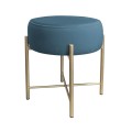 Taboret tapicerowany Pola podstawa złota 12