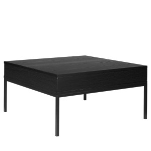 Stolik kawowy Ława z 2 szufladami czarna Indust 90 cm