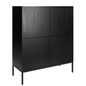 Komoda czarna Indust wysoka 120 cm