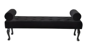Ławka pikowana Baroque z wałkami 120/140 cm