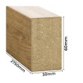 Lamel 4-stronny laminat Dąb Naturalny 3x6x275cm LEO 3