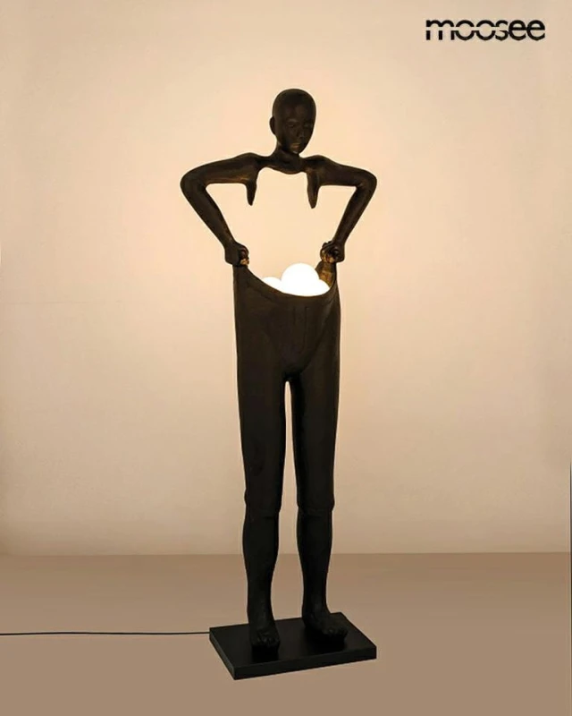 MOOSEE lampa podłogowa HUMAN HOUDINI      czarna 2