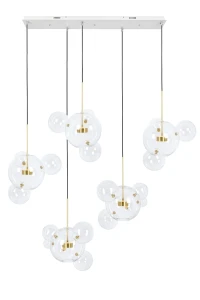 MOOSEE lampa wisząca CAPRI LINE 5 złota - 300 LED, aluminium, szkło