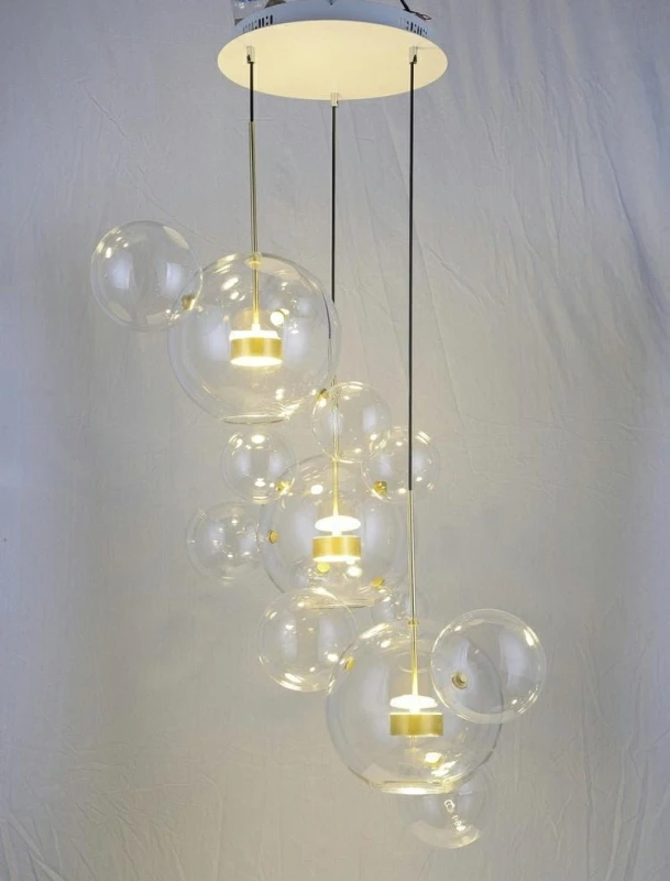 MOOSEE lampa wisząca CAPRI DISC 3 złota   - 180 LED, aluminium, szkło 3