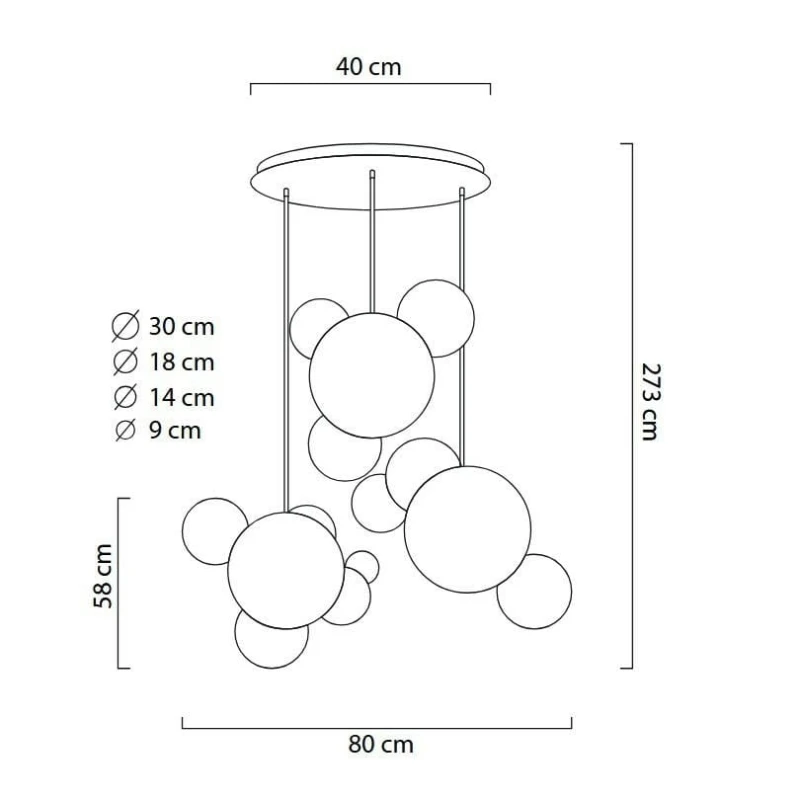 MOOSEE lampa wisząca CAPRI DISC 3 złota   - 180 LED, aluminium, szkło 8