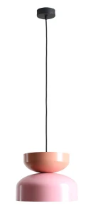 Lampa wisząca Tula Dark Baby Pink + Coral (klosze 30 + 22 cm)