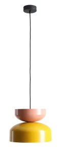 Lampa wisząca Tula Dark Mustard + Coral (klosze 30 + 22 cm)