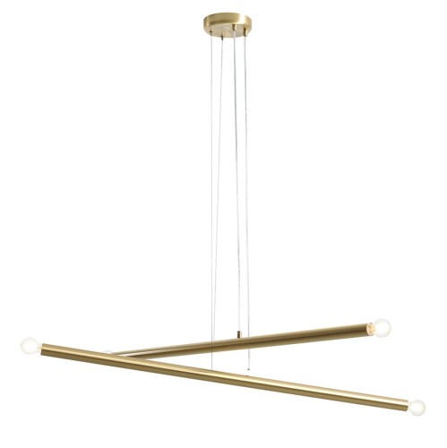 Lampa Wisząca Tubo 4 Brass mosiądz