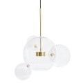 MOOSEE lampa wisząca CAPRI 4 złota - 60 LED, aluminium, szkło 1