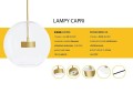 MOOSEE lampa wisząca CAPRI 4 złota - 60 LED, aluminium, szkło 3