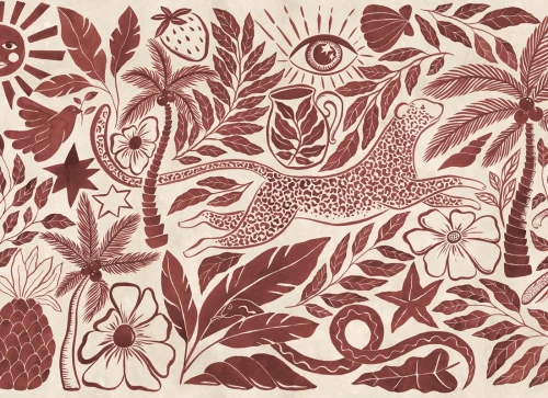 Fototapeta Red Midnight Tropics R20504