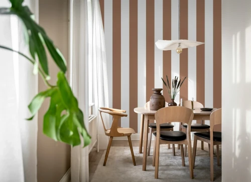 Fototapeta Happy Stripes Mocha Mousse Rebel Walls R21222