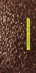 Panel dekoracyjny ze stali nierdzewnej BASIC miedziany - Copper SNAKE WAVE