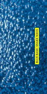 Panel dekoracyjny ze stali nierdzewnej BASIC niebieski - Blue SNAKE WAVE